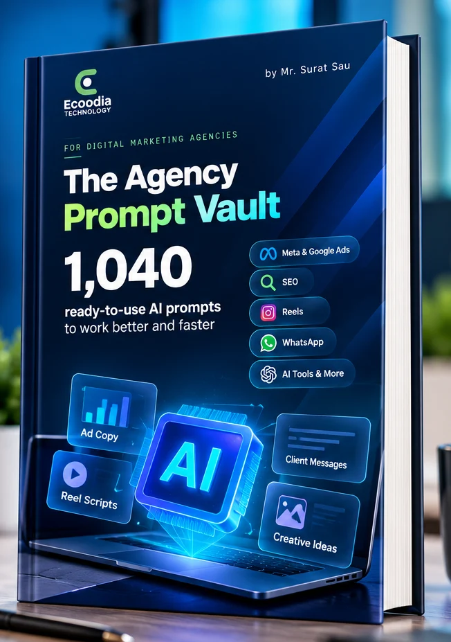 The Agency Prompt Vault digital marketing AI prompt book mockup
